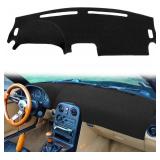 Dash Cover Mat Custom Fit for Mazda Miata, Dashboard Cover Pad Carpet Protector (Black) K230 - Retail: $35