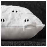 Halloween Pillow Covers 18x18 inch Set of 2 White Ghost Throw Pillow Cases Soft Plush Faux Fur Wool Couch Cushion Case for Chair Sofa Bedroom Living Room Home Decor PTK03A18 - Retail: $15