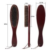 Clothes Brush Garment Brush Lint Remover Brush with Genuine Soft Horsehair and Wooden Handle for Coat Men Suits Shoes Jacket Furniture Car Mat and Pet Hair (1-Pack(Walnut Wood)) - Retail: $7