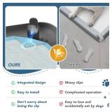 Pee Pad Holder for Dogs, 24 x 24' Non-Slip Silicone Puppy Pee Tray Mat with 4 Magnetic Clips, Reusable, No Spill Raised Lip High Edge, Leak-Proof Puppy Toilet Training Pad for Indoor Floor Protection 