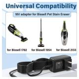 18V Vacuum Charger for Bissell 1782 Pet Hair Eraser Cordless Hand Vacuum 17823 19543, Power Cord AC Adapter for Bissell Bolt 1954 Lithium Pet Lightweight 2-in-1 Upright Vacuum 2133 1608660 1610368 - R