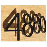Modern House Numbers For Outside - 5 Inch Floating House Numbers With Nail Kit And Instructions Easy To Install, High Gloss Black Number 8 - Retail: $9