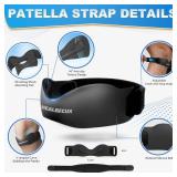Silicone Patellar Tendon Support Strap, Adjustable Non-Slip Patella Band Stabilizer Knee Brace for Jumpers Knee, Tendonitis, Basketball, Volleyball, Squats, Black - Retail: $15