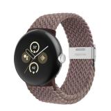 Stretchy Braided Bands Compatible with Google Pixel Watch 4 3 41mm/Pixel Watch 2 Band/Google Pixel Watch Band - Upgraded Connector - Elastic Nylon Breathable Sport Straps for Women Men (Smoky Purple) 