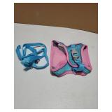 Soft Mesh Dog Harness and Leash Set for Small Medium Dogs, Step in Adjustable with Padded Vest (S, Pink)