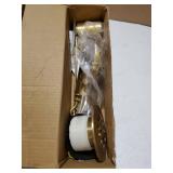 Trip Lever Overflow Faceplate Tub Drain Trim Kit with Linkage Conversion Kit Assembly Universal Fine Coarse Thread Replacement Brushed Gold - Retail: $24