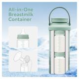 10oz Breast Milk Storage Bottle for Momcozy 22oz Breast Milk Cooler, Collection Bottle Container for Fridge, Pumping Bottles Compatible with Spectra Wide Neck Flange, 4PCS (bottles only) - Retail: $23