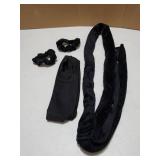 No Heat Curling Rod Headband, Overnight Velour Hair Curls Roller Wrap for Women with Long Hair - Black(missing pieces) - Retail: $8
