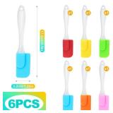 6 Piece Mini Silicone Spatula Set, Heat-Resistant & Non-Stick Small Kitchen Gadgets for Baking, Cooking, Mixing, Perfect for Scraping Jars and Containers - Multi-Color - Retail: $6