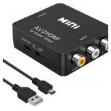 USB C to HDMI Adapter, Type C to 4K Adapter with 100W PD & USB 3.0 Port Multiport Digital AV Converter (RCA to HDMI) - Retail: $8