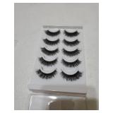 Self Adhesive Eyelashes Natural Pre-glued Lashes No Glue Needed Lashes Cat Eye Lashes Faux Mink Eyelashes Reusable Self Adhesive Lashes 5 Pairs by zanlufly - Retail: $9