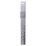 12cm Contemporary Hammered Silver Metal Mezuzah Case Square Edge Silver Shin - Retail: $15