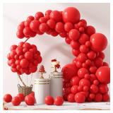 Red Balloons Different Sizes 18 12 10 5 Inch for Garland Arch, Premium Latex Balloons Wedding Anniversary Bachelorette Casino Birthday Party Decorations - Retail: $8