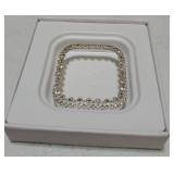 Bumper Case Compatible with Apple Watch Series 9/8/7 41mm, Diamond Protective Face Cover for Women, Hard PC Frame Protector for iWatch 41mm - Retail: $10