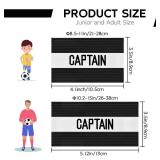Classic Captain's Armband for Soccer Training, Adults & Youths Elastic Arm Band Captain Armbands Team Sports Accessories - Junior, Black - Retail: $7
