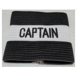 Classic Captain's Armband for Soccer Training, Adults & Youths Elastic Arm Band Captain Armbands Team Sports Accessories - Junior, Black - Retail: $7
