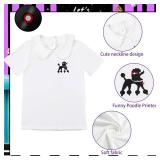 8 Pcs 50s Poodle Skirt Costume Girls Kids Sock Hop Outfit 1950s Costume Accessories Birthday Halloween Cosplay(Purple,7-9 Years) missing belt, sock, earrings  - Retail: $36