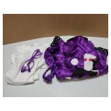8 Pcs 50s Poodle Skirt Costume Girls Kids Sock Hop Outfit 1950s Costume Accessories Birthday Halloween Cosplay(Purple,7-9 Years) missing belt, sock, earrings  - Retail: $36