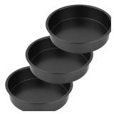 8' Round Cake Pans - 3PCS Nonstick Round Baking Cake Pan, Mold, Dish, Flan, Tin, Carbon Steel Baking Set, Essential Bakeware - Retail: $10