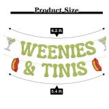 Weenies & Tinis Banner Hot Dog Drink Theme Decorations Bachelorette Party BBQ Celebration Decor Margarita Birthday Decoration - Retail: $9