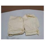 Cotton Metrics Linen 2 Pack Pillow Shams Queen Size 20x30 600 Thread Count 100% Organic Cotton Ivory Pillow Covers with 2 Inch Flange, Soft & Smooth Premium Hotel-Quality Pillowcases Set of 2 - Retail