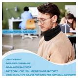 Neck Support for Snoring, Ergonomic Neck Pain Relief Collar, Neck Brace for Restful Sleep, Anti-Forward Tilt Neck Traction Device for Neck, Adjustable Soft Foam Support (Large) - Retail: $20
