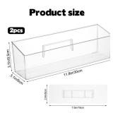 2 Pack Spice Rack, Spice Organization for Cabinet, Storage Organizer Bins, Clear Plastic Seasoning Jars Rack Condiment Bottles Shelf Makeup Organizer for Kitchen Cabinet Doors Pantry RV Organization -