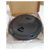 Smart Marine 6 inch Boat Hatch Cover Black Round Non Slip Inspection Hatch w/Detachable Cover