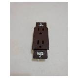 Lutron Claro 15 Amp Duplex Outlet, CAR-15-BR, Brown