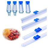 2 Pack Plastic Wrap Cutter Blade Replacement 13 inch Reusable Plastic Food Wrap Slide Cutters Strip for Wrap Organizer Food Plastic Wrap Dispenser with Cutter Cling Film Dispenser Sticky Insert - Reta