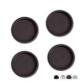4PCS Closet Door Finger Pull, Sliding Door Pull Cabinets 2-1/8 Diameter, Oil Rubbed Bronze Round Bypass Insert Mortise Cup Polished Snap-in Installation - Retail: $6'