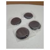 4PCS Closet Door Finger Pull, Sliding Door Pull Cabinets 2-1/8 Diameter, Oil Rubbed Bronze Round Bypass Insert Mortise Cup Polished Snap-in Installation - Retail: $6'