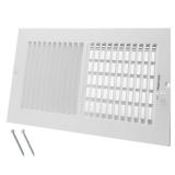 12 x 6 Inch [Duct Opening] Air Vent Covers for Wall or Ceiling - High Airflow 2 Way Steel Ventilation - Adjustable Wall/Ceiling Register, 13-3/4 Inch x 7-3/4 Inch [Overall Dimensions] - Retail: $23