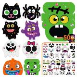 NC Halloween Craft Kits for Kids 32PCS Halloween Foam Crafts Pumpkin Crafts for Kids Self Adhesive Halloween Party Decorations - Retail: $10