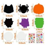 NC Halloween Craft Kits for Kids 32PCS Halloween Foam Crafts Pumpkin Crafts for Kids Self Adhesive Halloween Party Decorations - Retail: $10