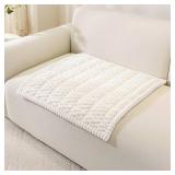 Chair Cover for Dogs, Couch Arm Cover, Sofa Headrest Covers Pet Friendly, Thick Soft Sofa Slipcovers Cushion Protector for Recliner Loveseat Leather L Shaped Sofa (27.6 x 27.6', White) - Retail: $26'