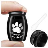 Small Keepsake Urns for Pet Ashes, 1.58 Inch Mini Cremation Urns for Ash with Paw Pattern, Stainless Steel Decorative Memorial Mini Funeral Urn for Ashes (Paw-1 Pack) - Retail: $10