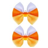 Hair Bows for Girls - Candy Corn Hair Bow Clips Thanksgiving Hair Bows Alligator Clips Barrettes Fall Autumn Holiday Hair Accessory for Women Girls Teens - Retail: $10