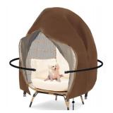 Egg Chair Cover Waterproof Double Egg Chair Covers for Outdoor Furniture 420D Patio Hanging Swing Chair Cover 91x80 inches, Khaki - Retail: $30