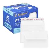 Printable A7 Invitation Envelopes 5.25X7.25 inches Cards, Self Seal 120GSM white Paper Envelopes for Invitations, Papers, Photos, Documents, Wedding, Baby Shower, Easy to Seal - Retail: $21