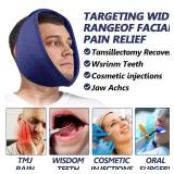 Wisdom Teeth Ice Pack Head Wrap, Face Ice Pack for Jaw Oral Surgery Pain Relief for TMJ, Teeth Removed, 4 Cold Therapy Gel Packs Reusable, Blue - Retail: $8