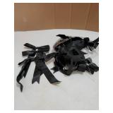 Black Satin Ribbon Bows 5x7 Inch Large Twist Tie Bow for Gift Wrapping Champagne Bottle Balloon Treat Bag DIY Craft Decor Wedding Bridal Baby Shower Birthday Holiday Party - Retail: $14