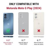 Designed for Moto G Play 2024 Case Wallet with Card Holder [Magnetic Clasp Cover] [RFID Blocking Leather Protection] Shockproof Women Men Cases for Moto G Play 2024 Light Purple