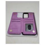 Designed for Moto G Play 2024 Case Wallet with Card Holder [Magnetic Clasp Cover] [RFID Blocking Leather Protection] Shockproof Women Men Cases for Moto G Play 2024 Light Purple