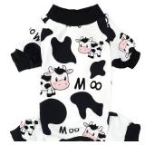 Dog Pajamas Soft Stretchy Cow Dog Clothes for Small Medium Dogs Pet Jumpsuit Cat Apparel-2XL - Retail: $14