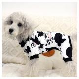 Dog Pajamas Soft Stretchy Cow Dog Clothes for Small Medium Dogs Pet Jumpsuit Cat Apparel-2XL - Retail: $14
