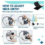 Adjustable Dog Cone Collar After Surgery to Stop Licking, E Collar for Medium Small Dogs, Pet Recovery Collar & Cone, Plastic Cone of Shame for Dogs, Dog Head Neck Cone (S-) - Retail: $15