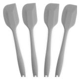 3 Piece Silicone Spatulas Set Heat Resistant 600°F Seamless Steel Core Rubber Spatulas for Nonstick Cookware ALLWIN HOUSEWARE Uniform Length Kitchen Spatulas for Cooking & Baking, Grey - Retail: $10