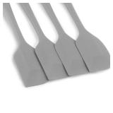 3 Piece Silicone Spatulas Set Heat Resistant 600°F Seamless Steel Core Rubber Spatulas for Nonstick Cookware ALLWIN HOUSEWARE Uniform Length Kitchen Spatulas for Cooking & Baking, Grey - Retail: $10