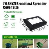 Broadcast Spreader Cover with Durable PVC Clear Window,420D Waterproof Fertilizer Spreader Cover fit Scotts Mini Spreaders for Lawns and Most Brands Lawn Spreader(Black,21.65X16.1 Inches) - Retail: $2
